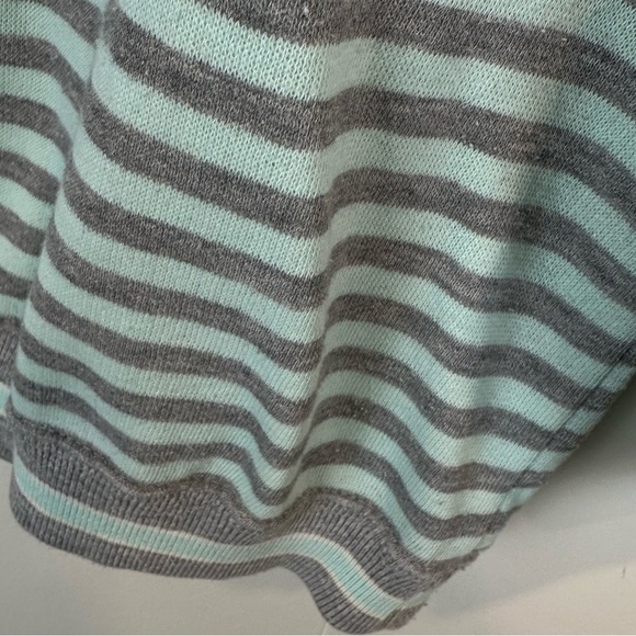 Vintage 80’s Pastel Mint Green Stripe Fairy Kei Kawaii Sweatshirt Size L - Picture 6 of 10